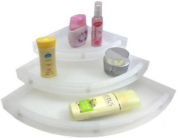 Bathroom Racks Shelves At Best Device In Lion Unbreakable 3 Set Um Corner Plastic Wall Shelf