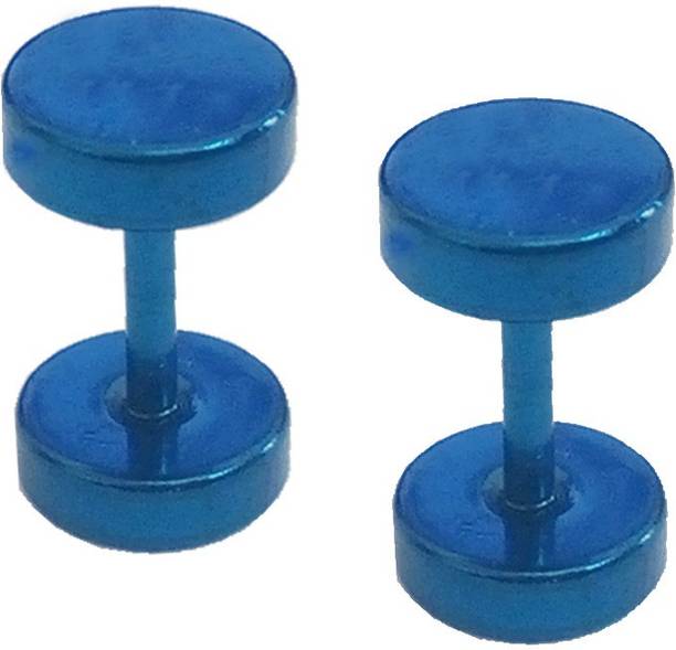Men Earrings For Online At Best Prices In India Rich Famous Men Jewellery Dumbell Shape Earrings Steel Stud Earring