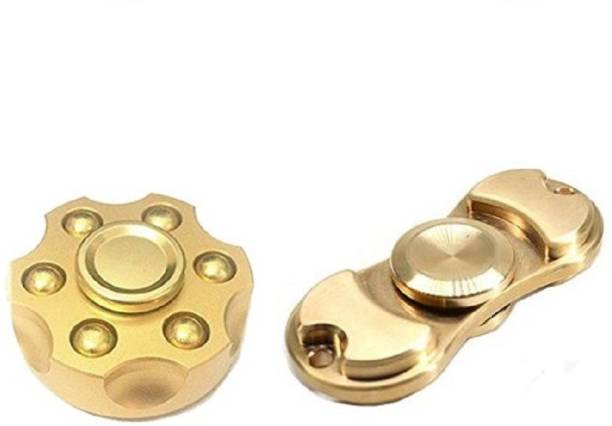 PREMSONS Dual Metal Fidget Spinner, Gold with Free Gift...