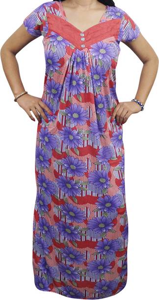 Indiatrendzs Nightsuit Set Womens Trendzs Fashion Long Maxi Nightdress 