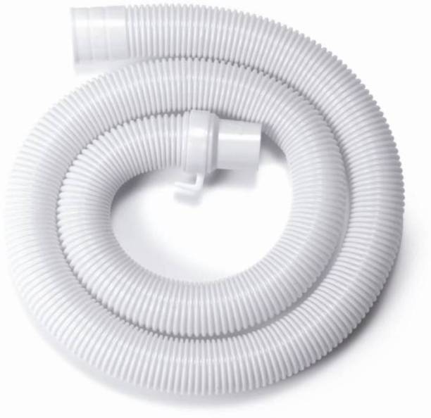 SHA 4 METER UNIVERSAL FLEXIBLE PLASTIC WASTE WATER OUTLET / DRAIN PIPE / EXTENSION PIPE / DISCHARGE PIPE For Top Load Fully Automatic &amp; Semi Automatic Washing Machine Suitable For All Brands ( LG, Samsung, Godrej, Whirlpool, Onida, Intex, Bosch, IFB, Videocon, Panasonic &amp; Other Brands ) Washing Machine Outlet Hose