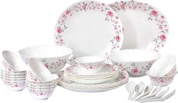 Cello Dinner Sets Online At Ed Prices On Flipkart Cello Present Imperial Rose Fantasy Dinner Set Of 33 Pcs Plate 11