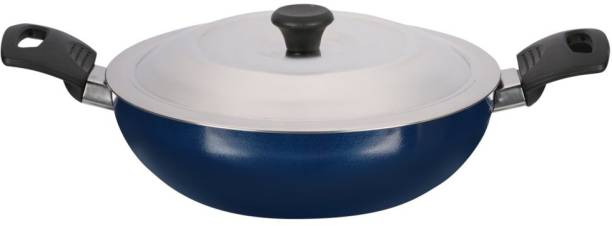 Renberg Blue Orchid Kadhai 24 cm diameter with Lid 2.1 L capacity