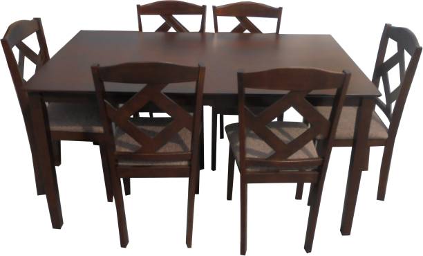 Furn Central Amber Solid Wood 6 Seater Dining Set