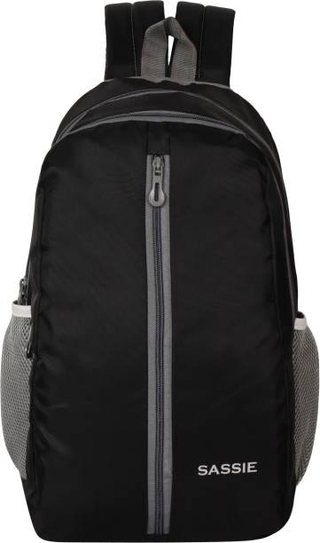 SASSIE Black School Bag II Genuine Backpack II Multiuse bag II Smart Tuition Bag (21 Ltr) (SSN-1060) Waterproof Backpack