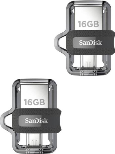 SanDisk Ultra Dual Drive M3.0 Flash Drive-Pack Of Two 1...