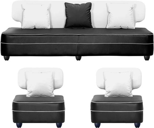 Bharat Lifestyle Butterfly Leatherette 3 + 1 + 1 Sofa Set