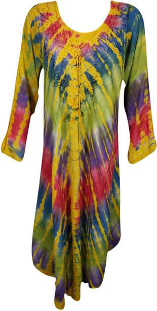 Indiatrendzs Women's Maxi Multicolor Dress