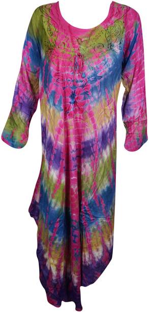 Indiatrendzs Women's Maxi Multicolor Dress