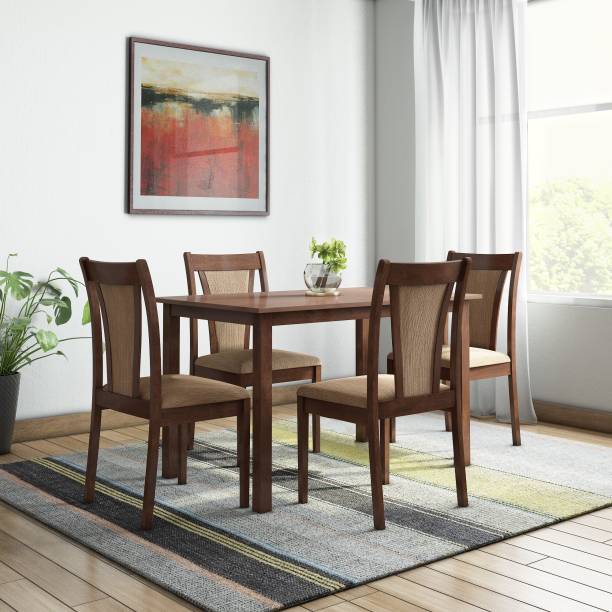 @Home by nilkamal Jewel Solid Wood 4 Seater Dining Set