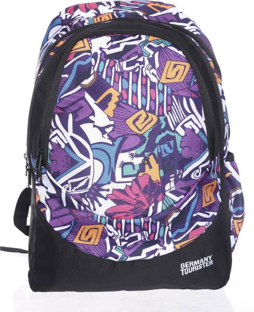 Germany Tourister Backpack Handbags Germany Tourister Gt04 Black Purplemulticolor 30 L Backpack