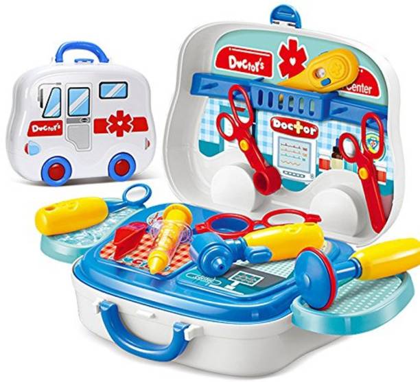 Smilemakers Doctor Kit Pretend Play set Medical Carry case Nurses Toy Set Early Education For Kids