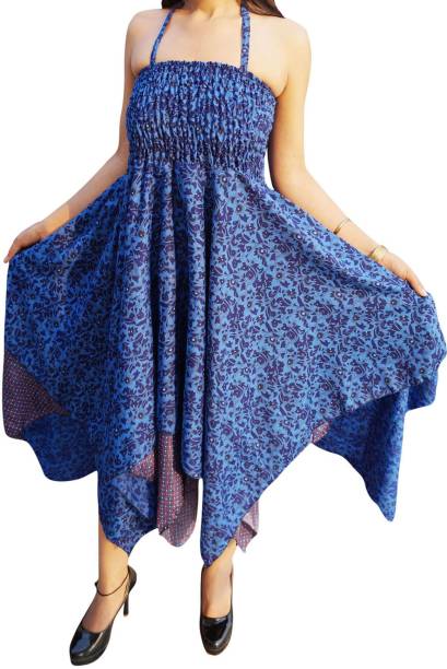 Indiatrendzs Women's Layered Blue Dress