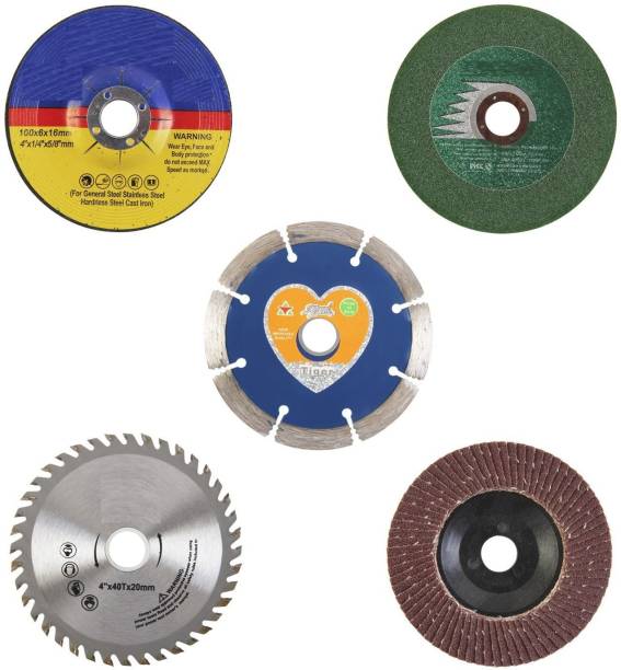 Spartan SP-4 Angle Grinder Cutting Wheels Combo, 4 Inches or 110 mm, Set of 5 Metal Cutter