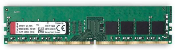 KINGSTON RAM DDR4 8 GB PC 288-Pin DDR4 SDRAM (2400MHz Non-ECC CL17 DIMM 1Rx8 Desktop Memory - KVR24N17S8 8)