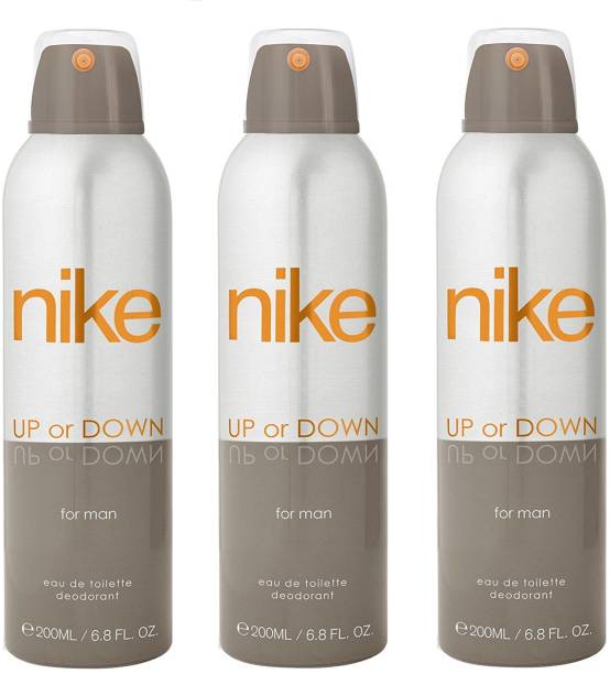 NIKE Man Up or Down Deodorant Spray for Men 200ML Each (Pack of 3) Deodorant Spray  -  For Men