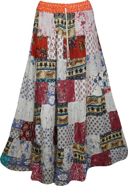 Indiatrendzs Printed Women A-line Multicolor Skirt