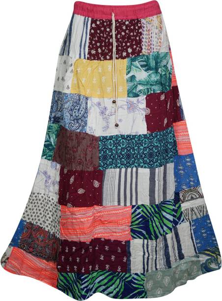 Indiatrendzs Printed Women A-line Multicolor Skirt