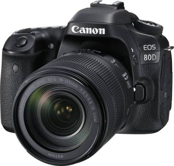 Canon EOS 80D DSLR Camera Body with Single Lens: 18-135 IS USM (16 GB SD Card)