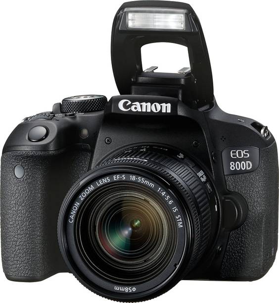 Canon EOS 800D DSLR Camera EOS 800D 24.2MP Digital SLR Camera + EF-S 18-55mm IS STM Lens + 16GB Memory Card + Carrycase