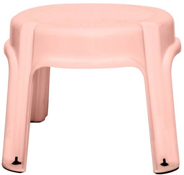 Clastik Multi Purpose Plastic Round Stool (4 Legs) (pink) Hospital Food Stool