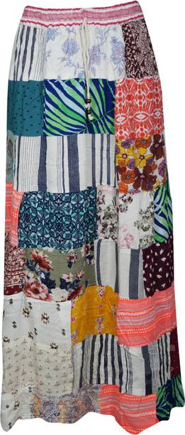 Indiatrendzs Printed Women Broomstick Multicolor Skirt