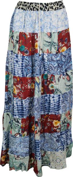 Indiatrendzs Printed Women A-line Multicolor Skirt