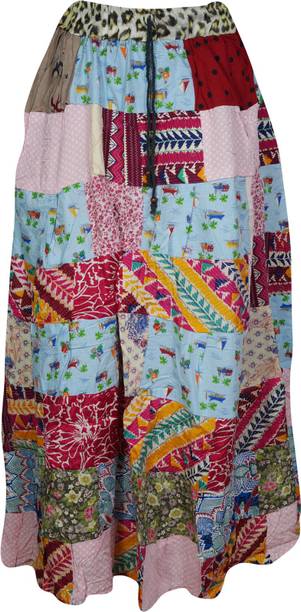 Indiatrendzs Printed Women A-line Multicolor Skirt