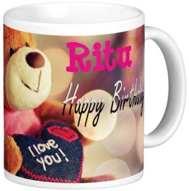 Exocticaa Happy Birthday Ritu Ceramic Coffee Mug