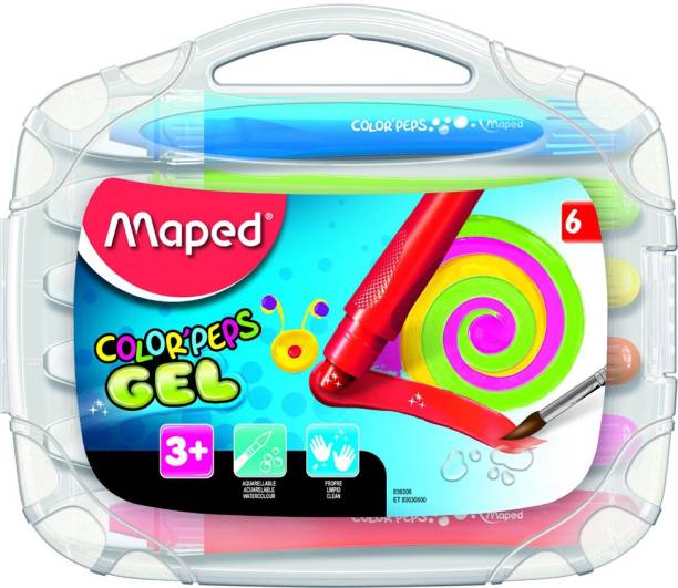 Maped Color'Peps Soft Water Color Gel Crayons 6 Color Set