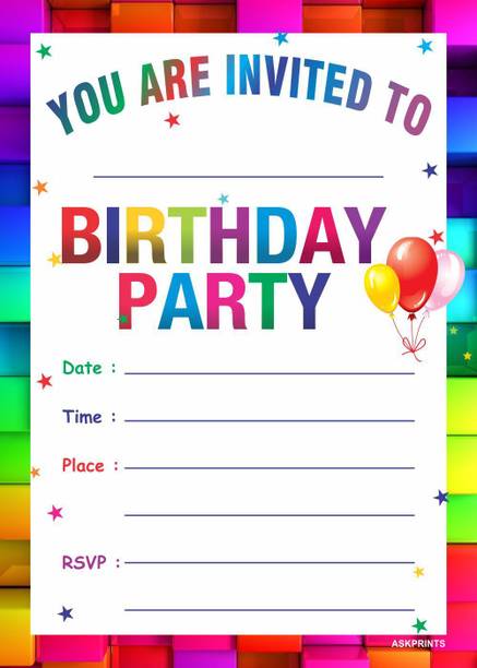 Birthday Invitation Card Buy Birthday Invitation Card Online At Best Prices In India Flipkart Com