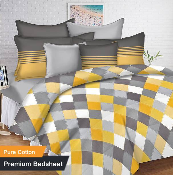 Ahmedabad Cotton Bed Linen Online Ahmedabad Cotton 144 Tc Double Checkered Bedsheet