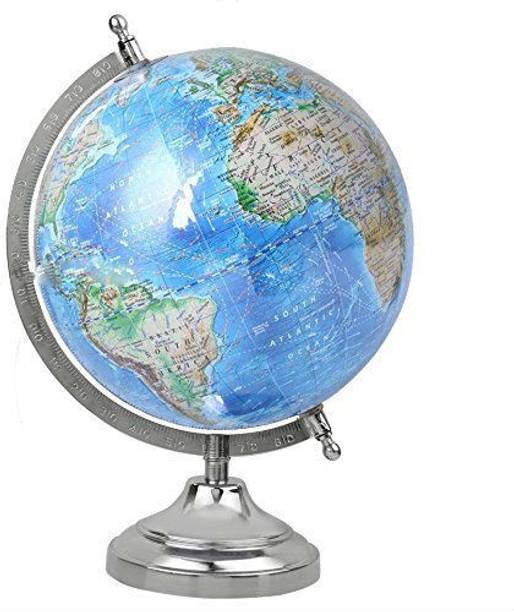 Globes At Best S In India Flipkart Com Shrih Educational Antique Globe With Chrome Finish Arc And Base Desk Table Top World