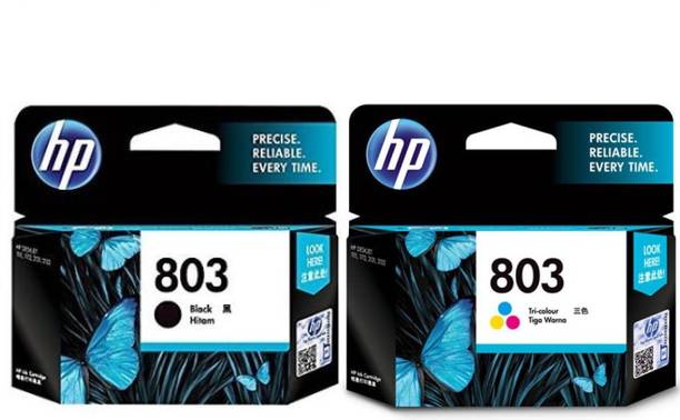 HP HP 803 combo pack Multi Color Ink Magenta, Yellow, Cyan, Black Tri Color Ink Cartridge