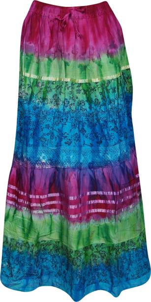 Indiatrendzs Printed Women A-line Multicolor Skirt