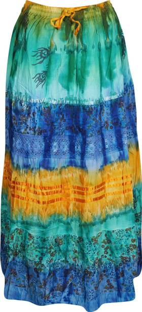 Indiatrendzs Printed Women A-line Multicolor Skirt