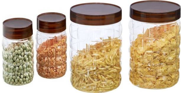 Steelo 4 Pcs  - 200 ml, 2000 ml Plastic Grocery Container