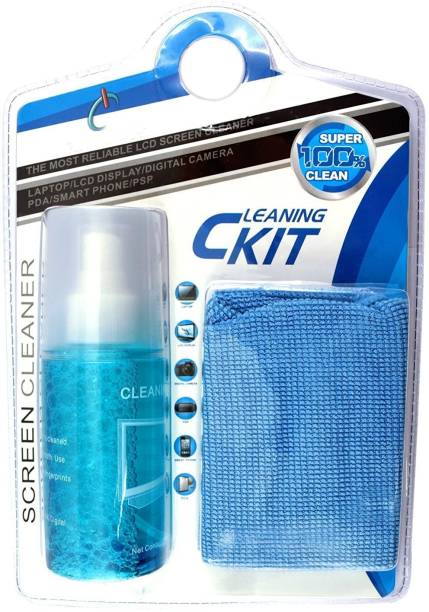 spincart 2 in 1 CKit Screen Cleaning Kit for Laptops,Mobiles,LCD,LED,Computers,and TV 120ml for Computers, Laptops, Mobiles