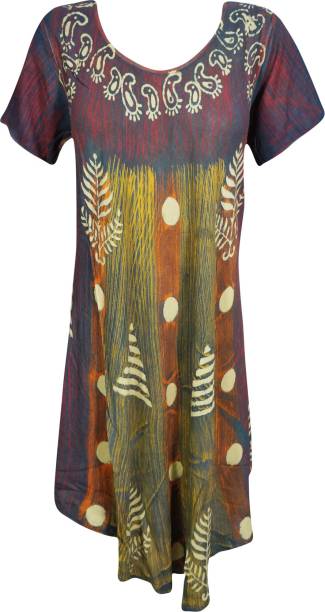 Indiatrendzs Women Fit and Flare Multicolor Dress
