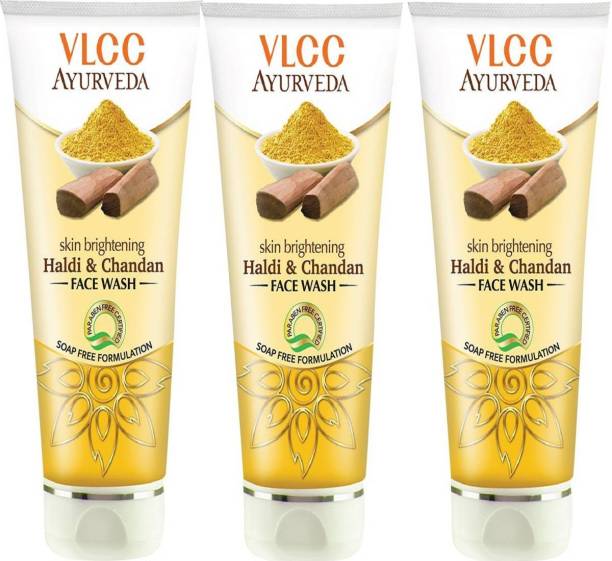 VLCC Ayurveda Skin Brightening Haldi & Chandan face wash 100ml (pack of 3) Face Wash