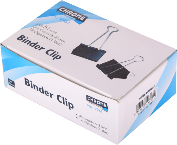 chrome binder clips