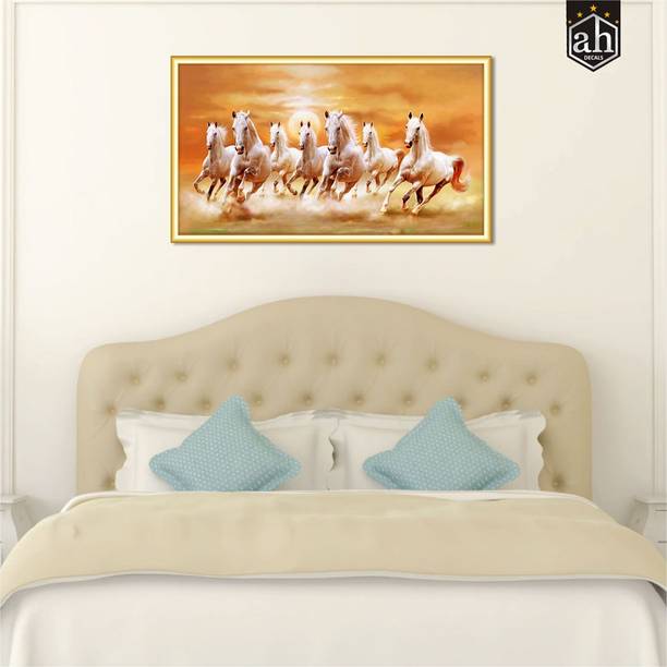 ah decals vastu seven horse running wall decals stickers - buy ah