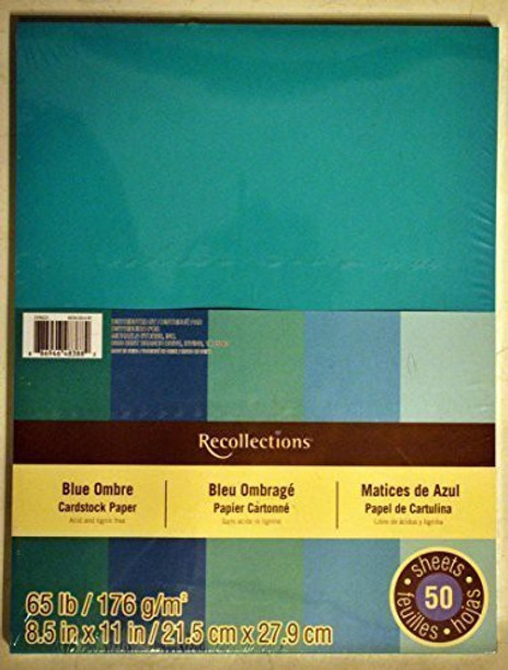 50 Sheets 8 1//2 X 11 Cape Cod Blues Recollections Cardstock Paper