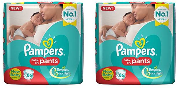 Pampers BABY DRY PANTS, SIZE EXTRA SMALL (XS), 86 PCS. ...