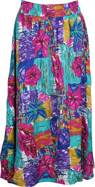 Indiatrendzs Printed Women A-line Multicolor Skirt
