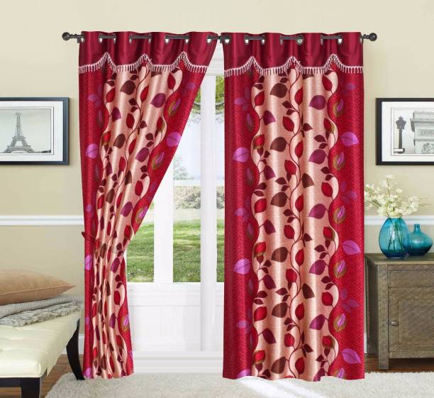 Achintya 152 cm (5 ft) Polyester Window Curtain (Pack Of 2)