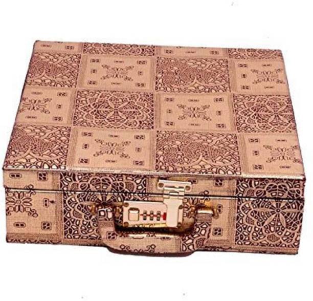 KUBER INDUSTRIES Wooden 4 Rod Bangle Box, Golden (KI0043352_1) Bangle Box Vanity Box