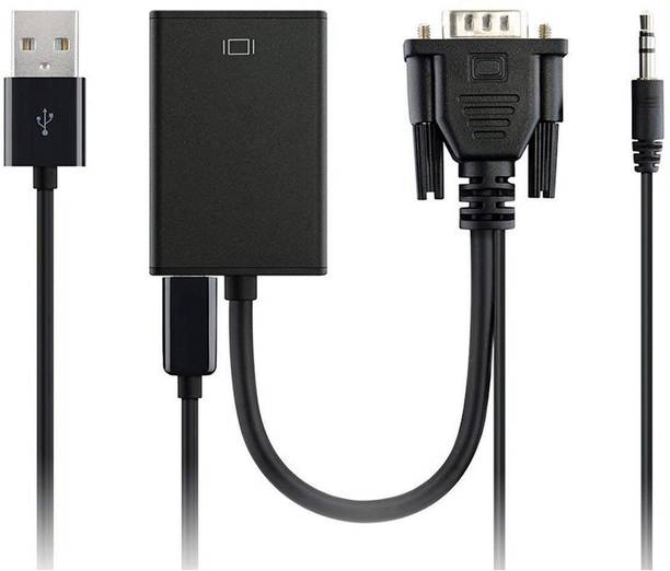 Top headset cable cheap price 5stars Flipkart in India 16 Tobo VGA to HDMI Output TV AV HDTV Video Cable Converter Plug and Play Adapter with Audio Input for Laptop Desktop 0.5 m VGA Cable