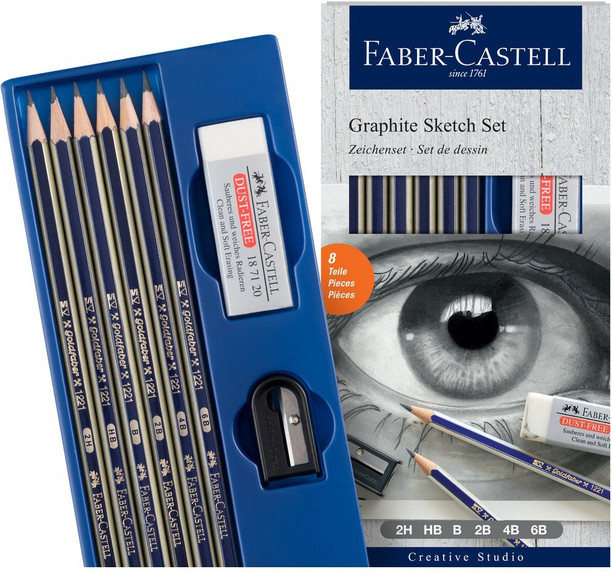 Faber-Castell Pitt 3-6mm Natural Charcoal Sticks Pack of 20