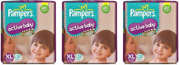 Pampers ACTIVE BABY TAPED DIAPERS, SIZE XL, 32 PCS. PAC...